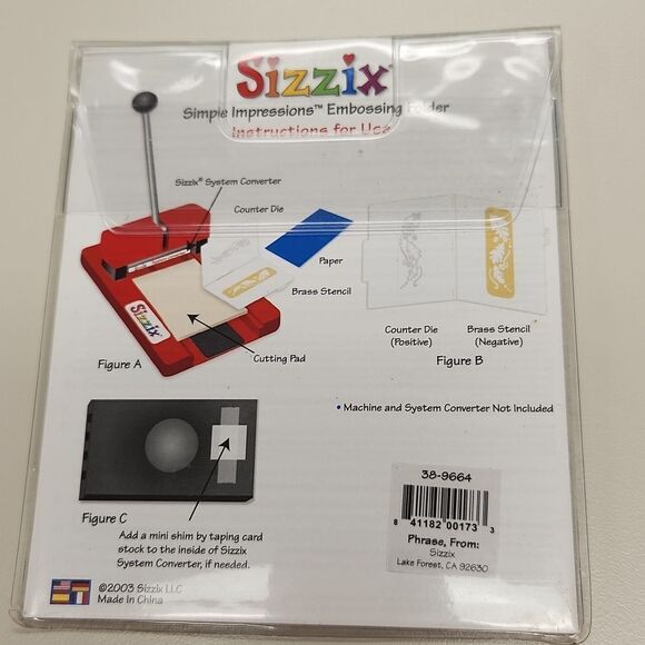 Sizzix Embossing Folder Phrase From: 38-9664 - Picture 3 of 3